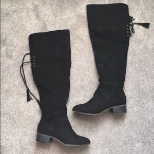 Black madden girl over the knee boots